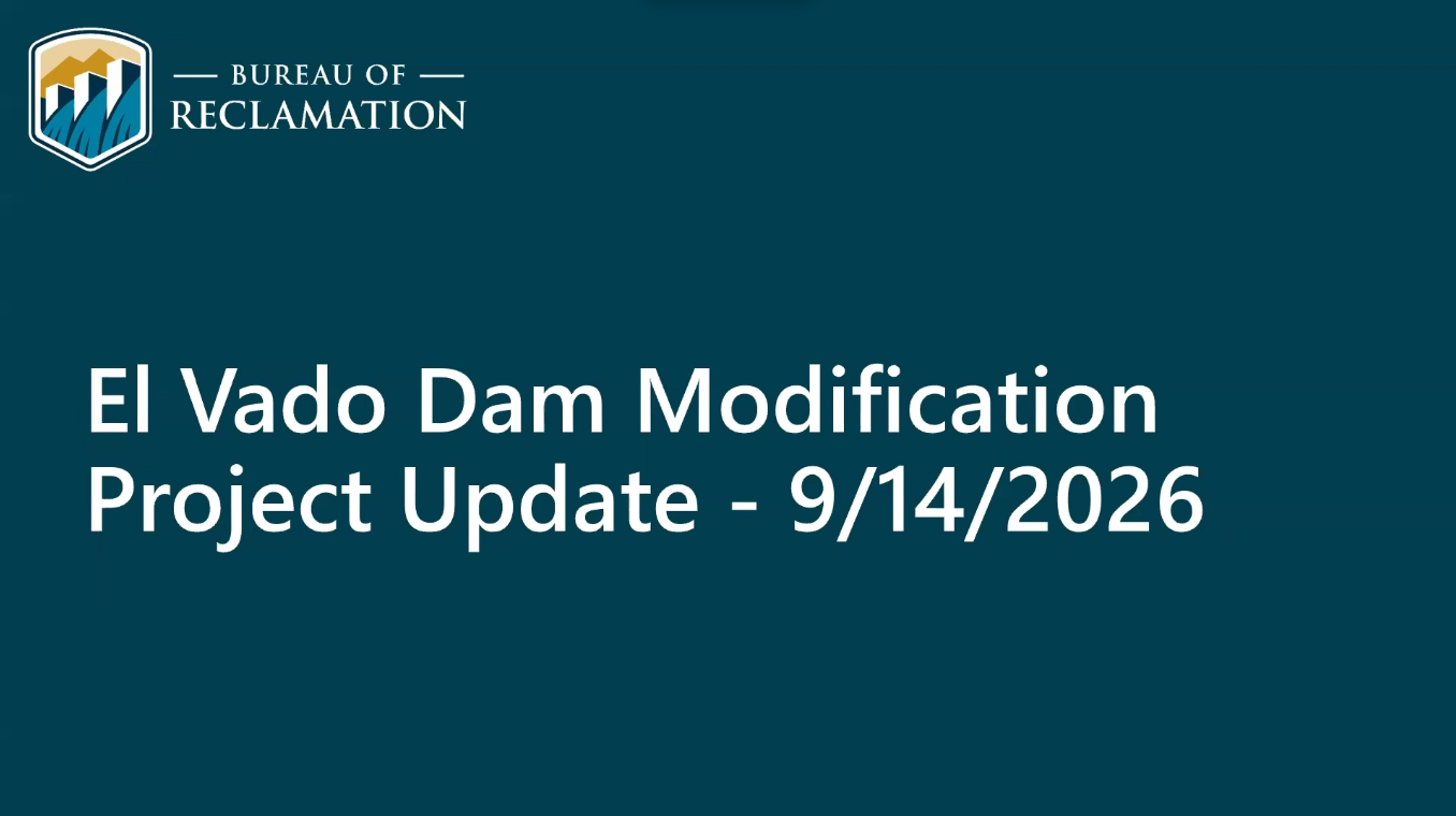 El Vado Dam Project Update 9/14/2026