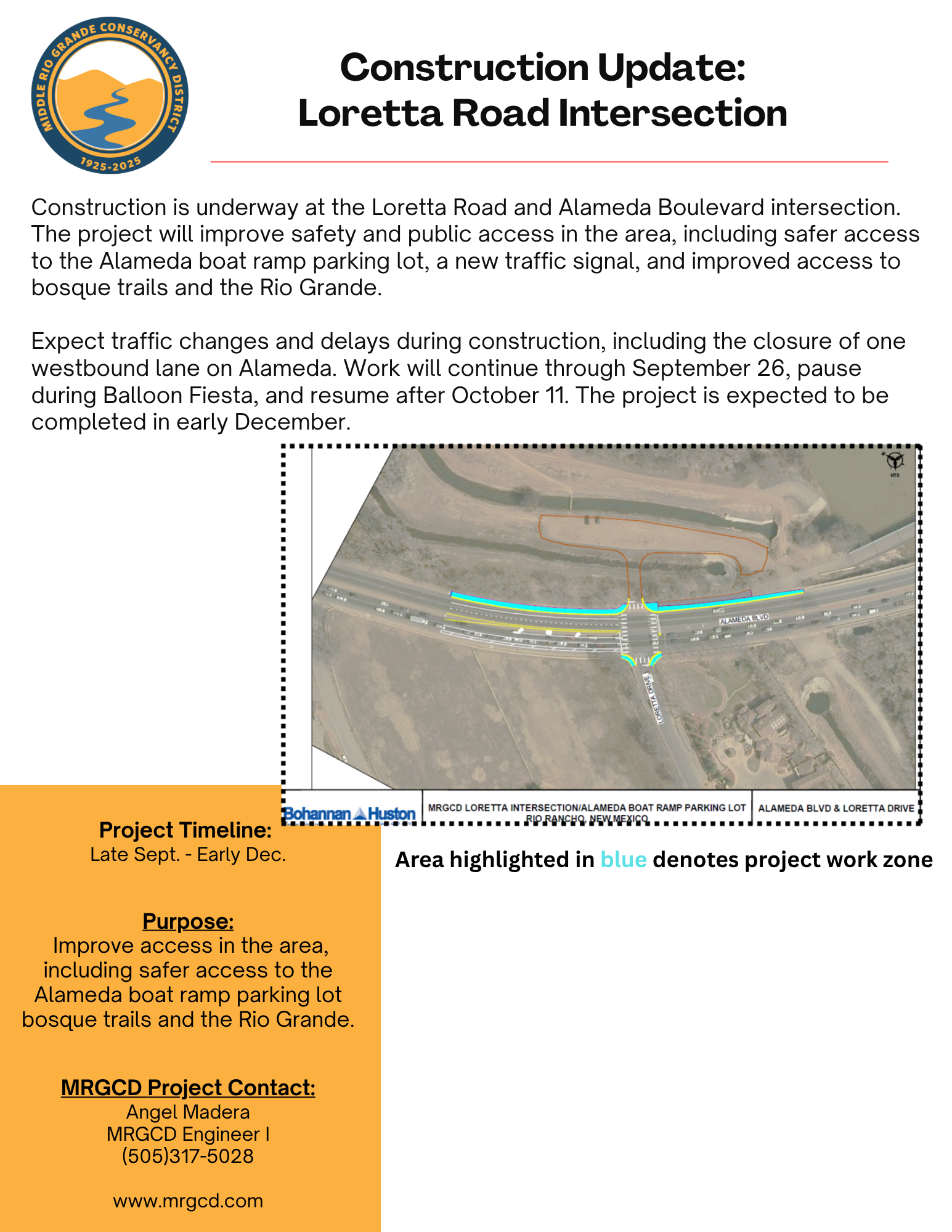Construction Update: Loretta Road Intersection